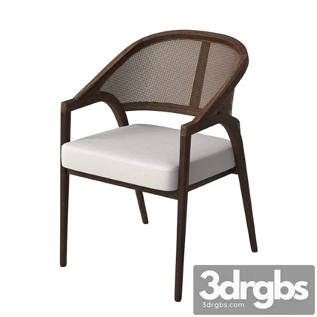 Aimee Dining Arm Chair In Cinder 3D Model Free
