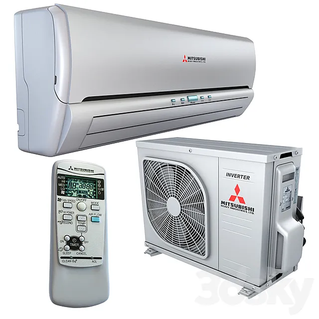 air conditioning Mitsubishi 3D Model