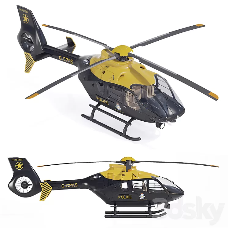 Airbus Helicopter H135 3D Model Free