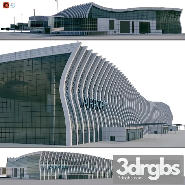Airport Building 3D Model Free