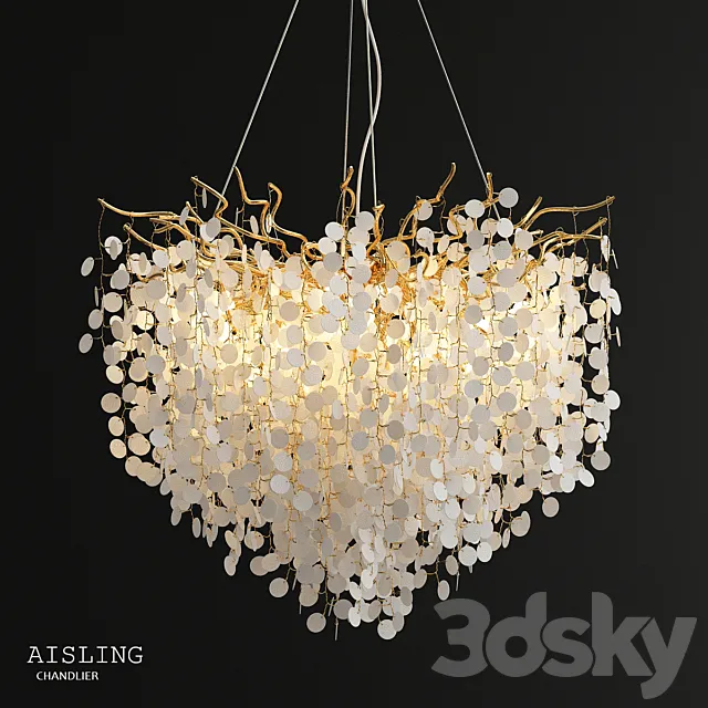 Aisling coin glass chandelier 3D Model