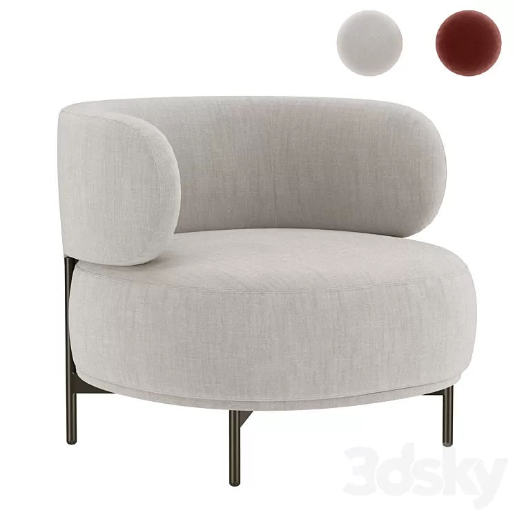Akiko armchair 3D Model Free