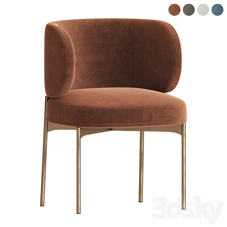 Akiko Chair Gallotti Radice 3D Model Free