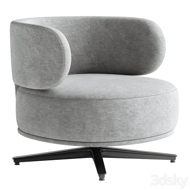 AKIKO LOUNGE Armchair By Gallotti&Radice 3D Model