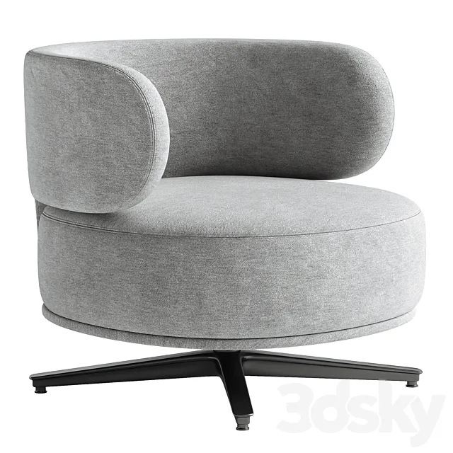 AKIKO LOUNGE Armchair By Gallotti&Radice 3D Model