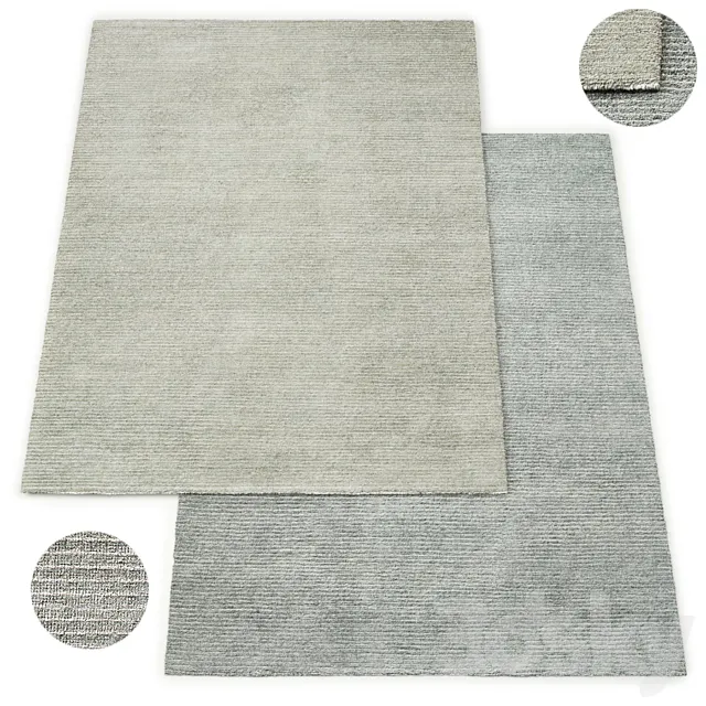 Akkat Performance Hand-Knotted Rug Restoration Hardware 3D Model