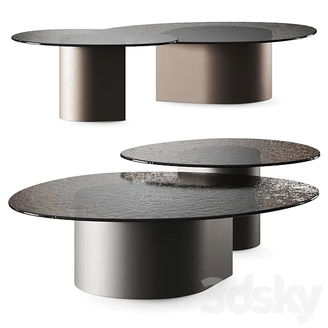 Al2 Dakry Fusion Glass Coffee Tables 3D Model
