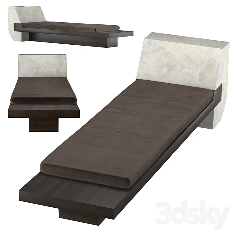 Alabaster Daybed 3D Model Free