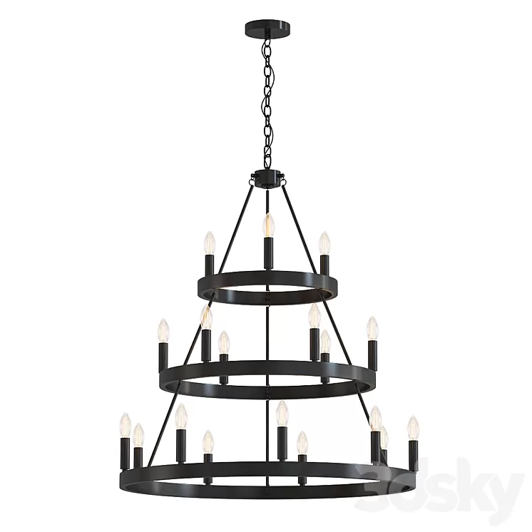 Alastair 18 Light Chandelier 3D Model