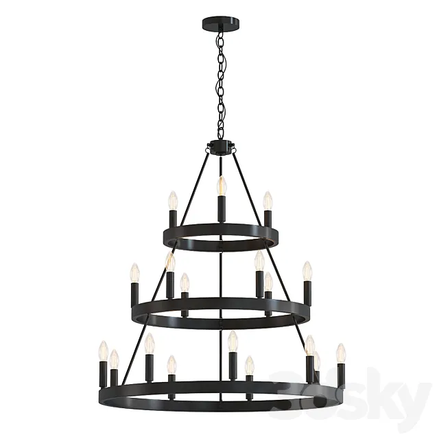 Alastair 18 Light Chandelier 3DModel