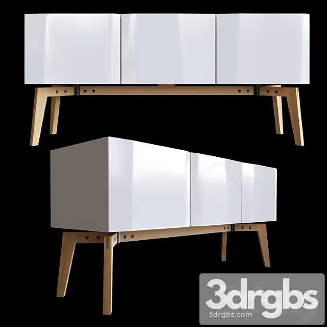 Alba credenza by cb2 2 3D Model Free