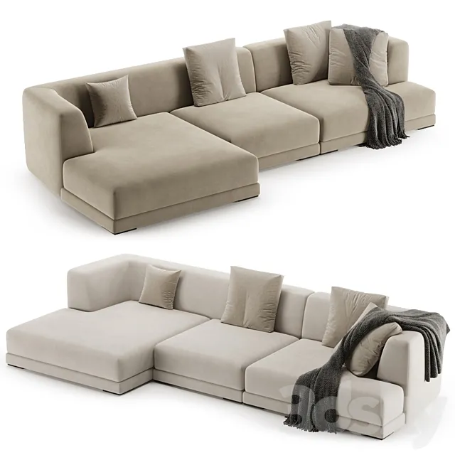 ALBERESE Sofa with chaise longue By DE PADOVA 3D Model