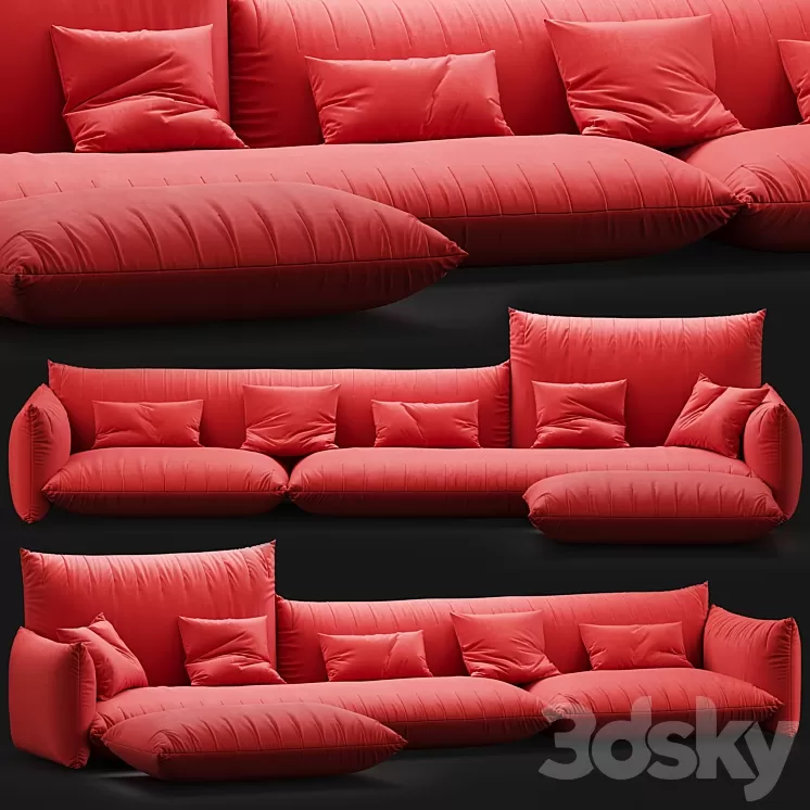 Alberta bellavita sofa black 3D Model Free