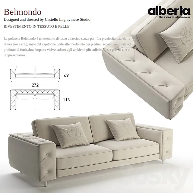 Alberta \ Belmondo Sofa 3D Model