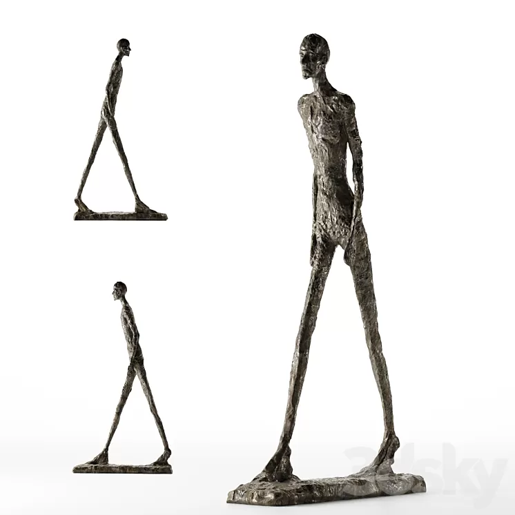 Alberto Giacometti WALKING MAN I 3D Model Free Download