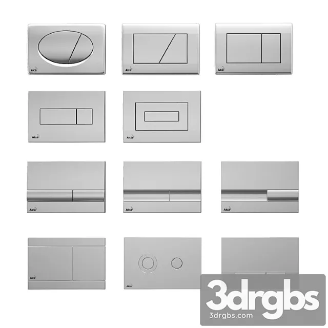 AlcaPlast Flush Button 3D Model Free