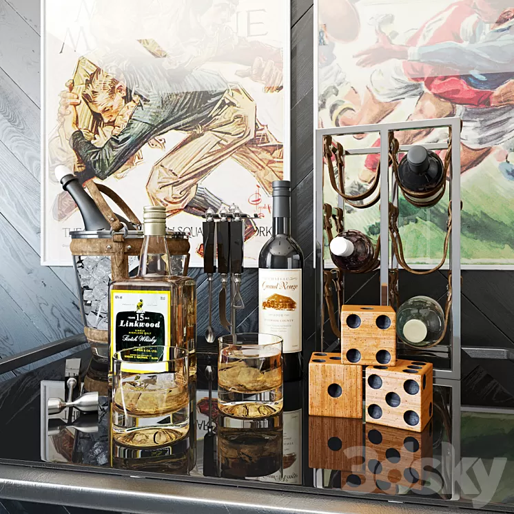 Alcohol set 3D Model