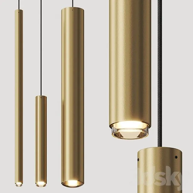 Aldo Bernardi Tubo Line Pendant Lamps 3D Model
