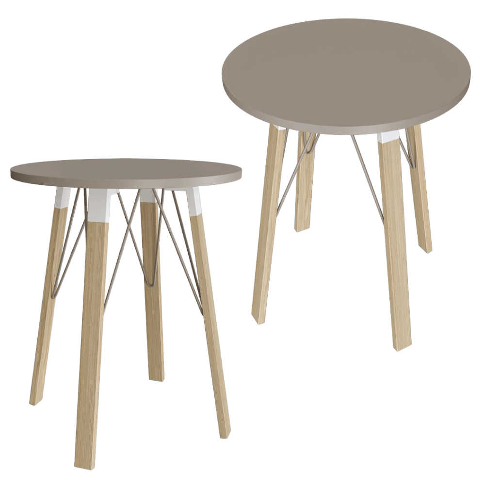 Alea - Coffee table ATREO WOOD 3D Model