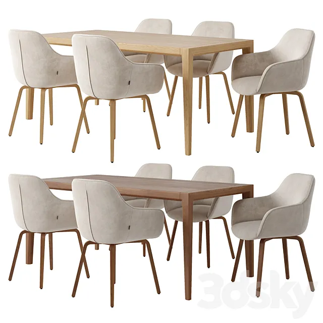 Aleli Chair.Kave Home Table Nizou AM.PM 3D Model