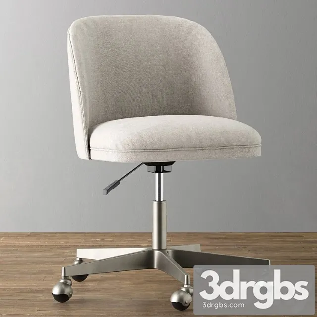 Alessa Upholstered Desk Chair 3D Model Free