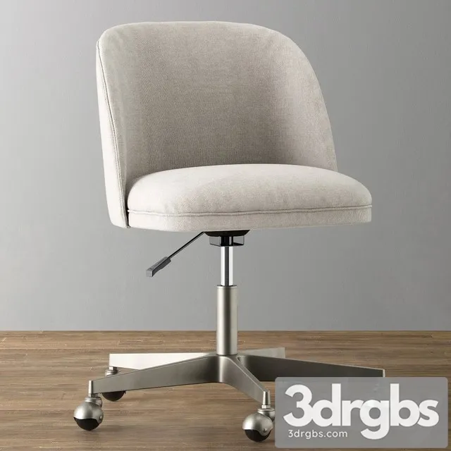 Alessa Upholstered Desk Chair 3D Model Free