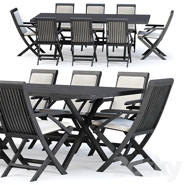 Alesso outdoor furniture set v04 _ Garden furniture set 3D Model