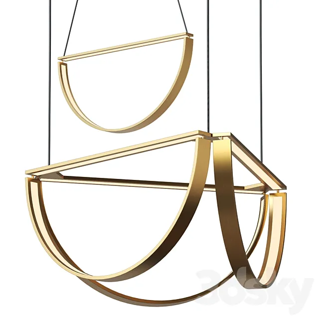 AlexAllen Studio – Chord Cluster Chandelier- LED7 3D Model