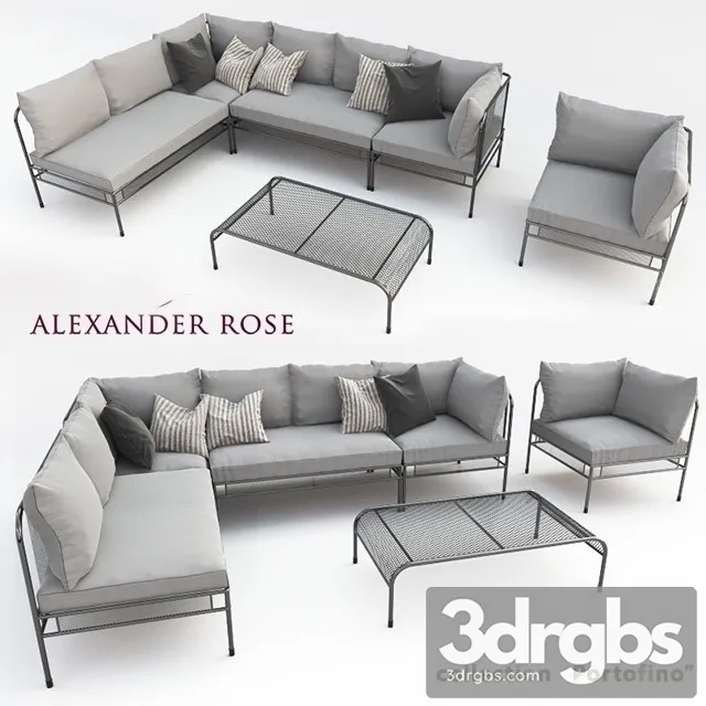 Alexandr Rose  Outdoor Furniture Pfortofino Nabor 3D Model Free