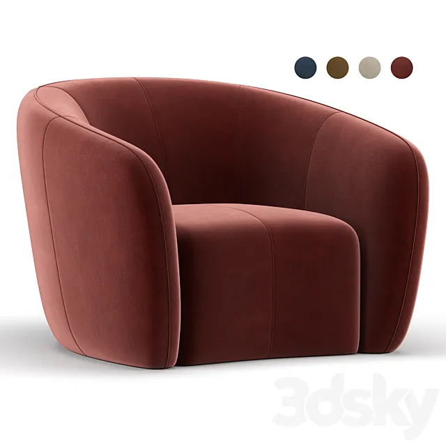 Alexis 45 Fabric Chair 3DModel