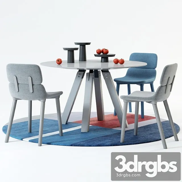 Alf dafre dining set 2 3D Model Free
