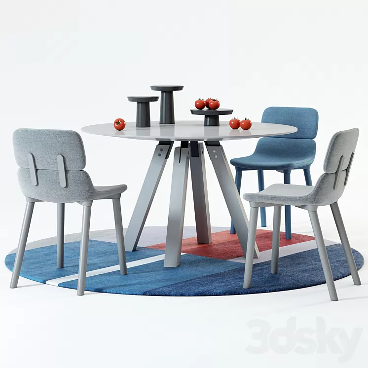 Alf DaFre dining set 3D Model