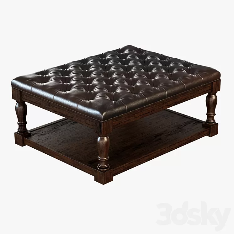 Alfred Coffee Table Leather 3D Model