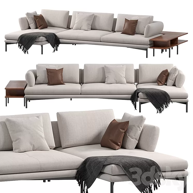 Aliante Sofa by bonaldo 3D Model Free