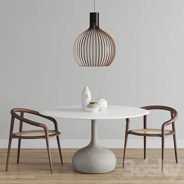 Alias ​​Saen Round Table set 3D Model