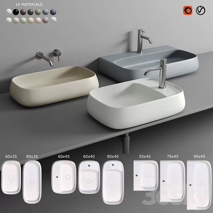 Alice Ceramica NUR Washbasin 3D Model
