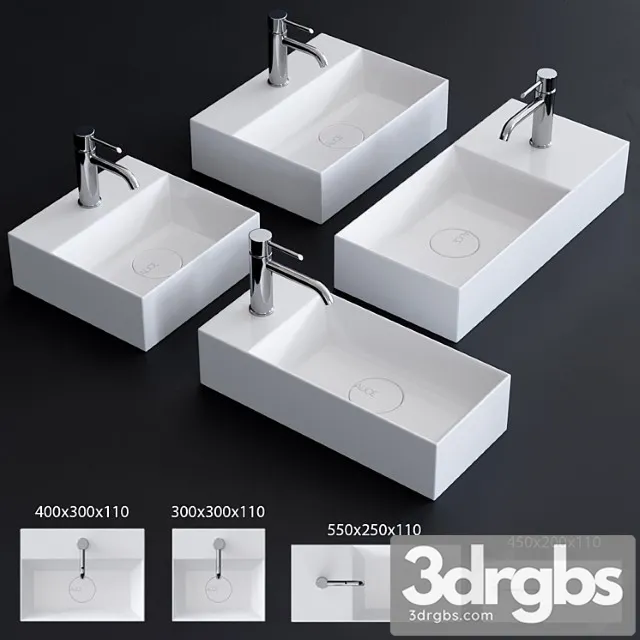 Alice Ceramica Spy Washbasin Set 1 3D Model Free