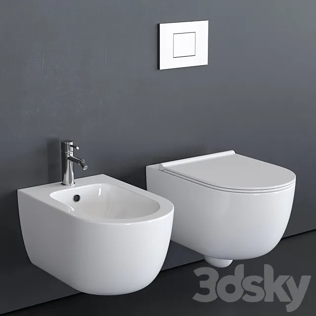Alice Ceramica Unica Wall-Hung WC 3D Model
