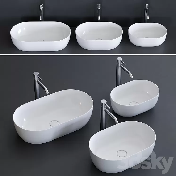 Alice Ceramica Unica Washbasin 3D Model