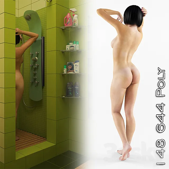 Alice goes in the shower 3DModel