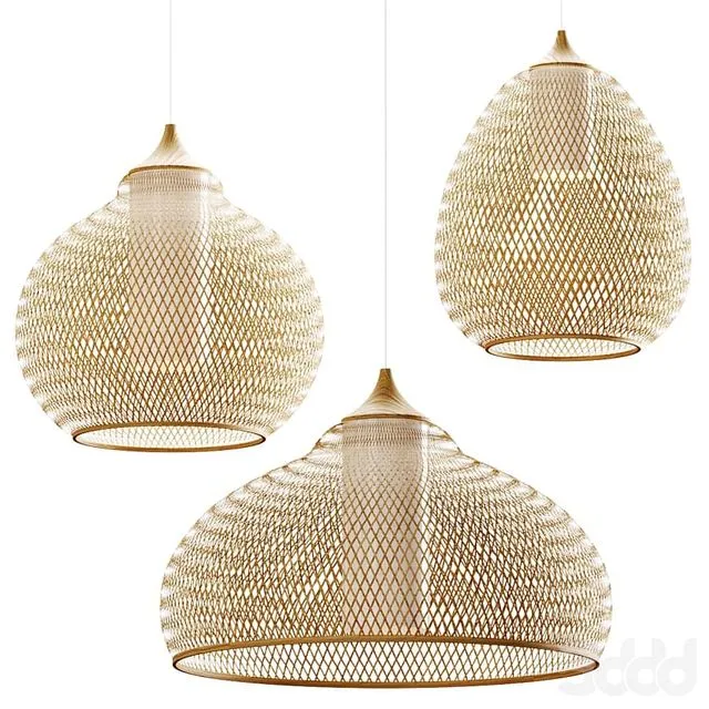 Aliexpress Rattan pendant lamp 154 3D Model