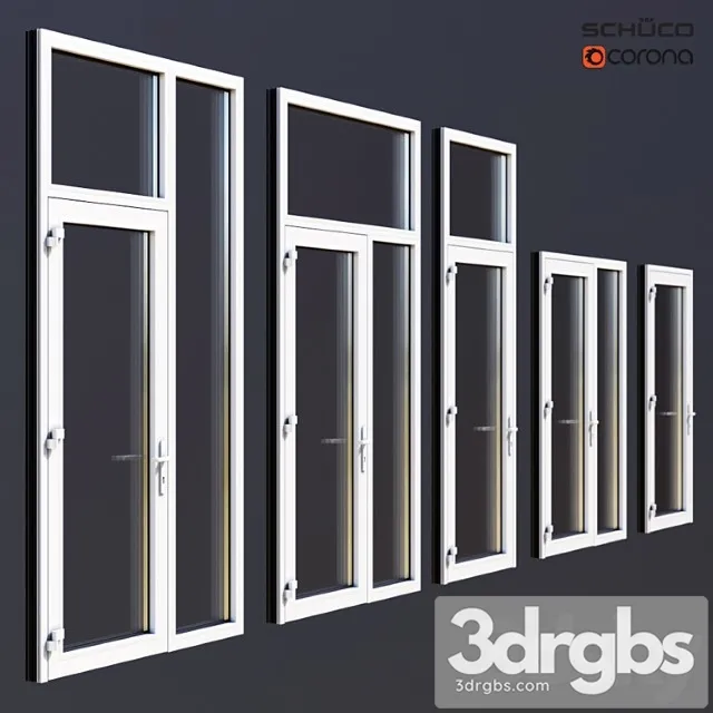 Aliuminievye Dveri Schuco 2 3D Model Free