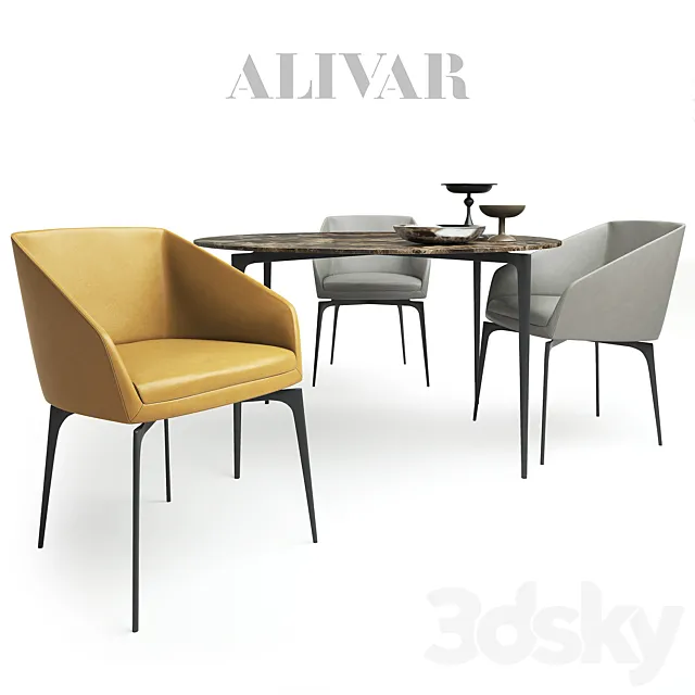 ALIVAR _ Denise and Liuto Round 3D Model
