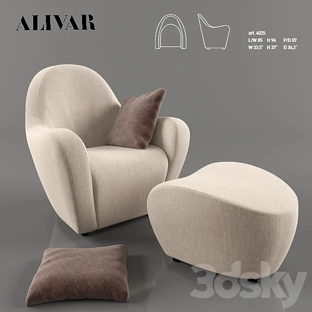 Alivar chair Fortuna 3DModel