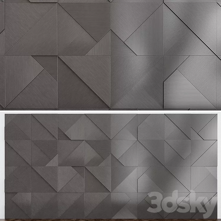 Alivio Stripes 3D Gypsum Panels 3D Model