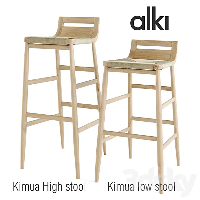 Alki - Kimua Stool 3D Model