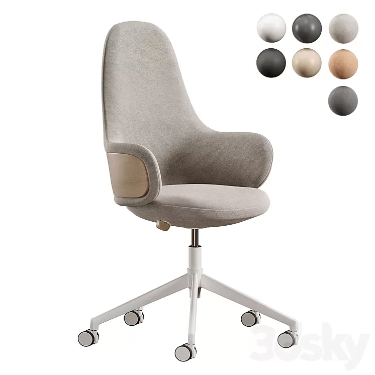 Alki Lan Office Chair 3D Model Free