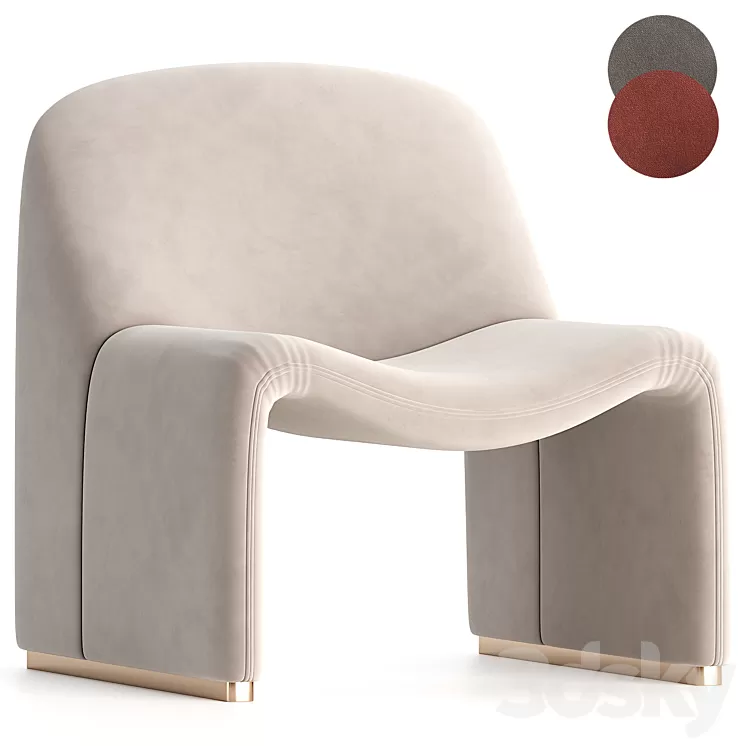 Alky Armchair by Giancarlo Piretti for Artifort 3D Model Free