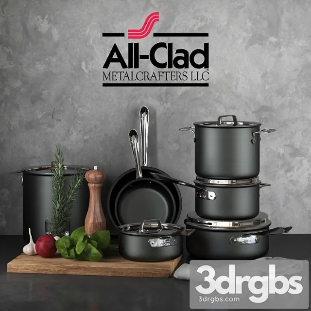 All-clad ns1 cookware set 3D Model Download