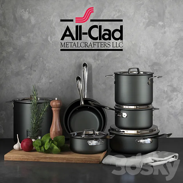 All-Clad NS1 Cookware Set 3DModel
